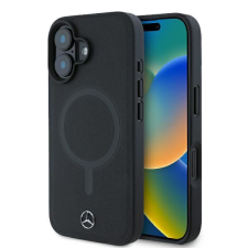 Mercedes MEHMP16M23RCMK Smooth Leather MagSafe keménytok iPhone 16 Plus - fekete tok és táska