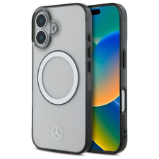 Mercedes MEHMP16S23HUOKC Printed Logo MagSafe-kompatibilis keménytok iPhone 16 - átlátszó tok és táska