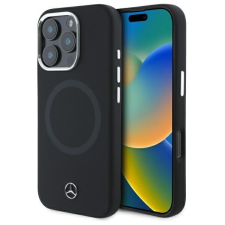Mercedes MEHMP16X23SUTTK Silicone Tonal Logo MagSafe-kompatibilis keménytok iPhone 16 Pro - fekete tok és táska