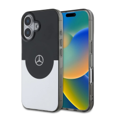 Mercedes Mercedes PC/TPU Double Layer MagSafe tok iPhone 16 készülékhez fekete/ezüst tok és táska