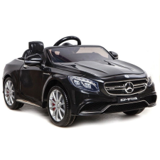  Mercedes S63 AMG elektromos gyerekautó, fekete színű, lakkozott elektromos járgány