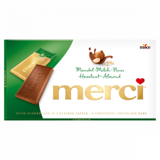 Merci tejcsokoládé mogyoró- és manduladarabkákkal 100 g csokoládé és édesség