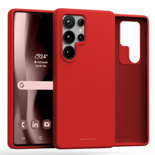 Mercury Pure MagSafe-kompatibilis tok Samsung Galaxy S25 Ultra - piros tok és táska