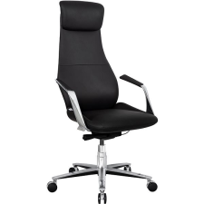 MERCURY STAR Zeus valódi bőr, fekete forgószék