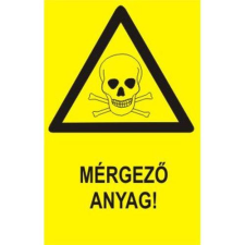  Mérgező anyag! - öntapadó, 150*100 információs tábla, állvány