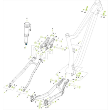 MERIDA Váz Hardware Kit MERIDA 2017-2020 eONE-TWENTY / eONE-SIXTY csavarszett kerékpáros kerékpár és kerékpáros felszerelés