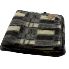  Merinó gyapjú takaró 160x200 Belar check grafit Rehabilitációs és melegítő termékek lakástextília