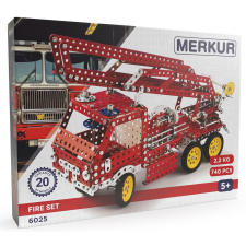 Merkur Tűzoltóautó fém építőkészlet, 708 db oktatójáték
