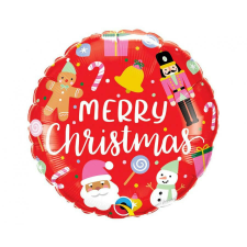 Merry Christmas Díszek, Karácsonyi fólia lufi 46 cm party kellék