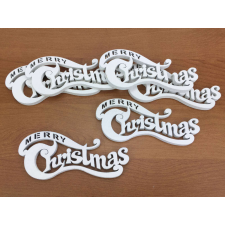  Merry Christmas íves fehér kicsi 6db/csomag dekorációs kellék