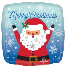 Merry Christmas Santa, Karácsonyi fólia lufi 43 cm party kellék
