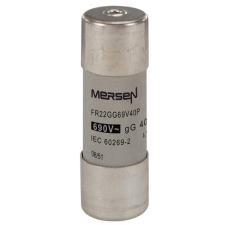 MERSEN R212075J FR22GG69V40P Kábel, - vezetékvédő cilinder biztosító betét 22x58 gG - 400-690VAC, kiütőszeges villanyszerelés