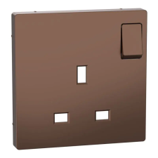  Merten Fedlap, kapcsolható brit csatlakozóaljzathoz, System-D, mokka MTN2122-6052 Schneider villanyszerelés