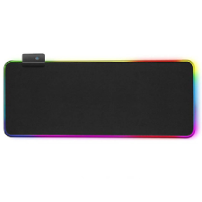 merystyle Egérpad RGB LED világítással, USB-vel - fekete (MS-249) egérpad
