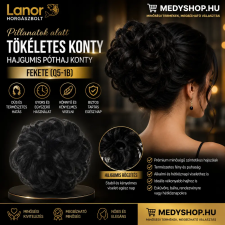 merystyle Hajgumis póthaj konty - fekete (Q5-1B) póthaj