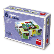  Mesekocka - fejlesztő játék, 6 db-os, járműves kreatív és készségfejlesztő