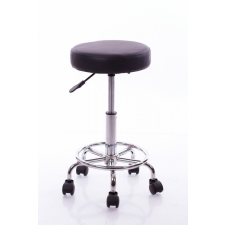  Mester görgős szék RESTPRO® Kerek 2 – Fekete szépségápolási bútor