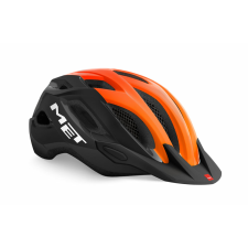 MET Crossover kerékpáros sisak [fényes fekete-narancs, 52-59 cm (M)] kerékpáros sisak