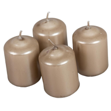 Metál adventi gyertya 40x60 mm homok 4db/csom (db ár) gyertya