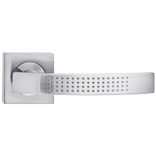 METAL-BUD ASTRA ajtóajtókilincs szögletes rozettás szálcsiszolt nikkel BB zár és alkatrészei