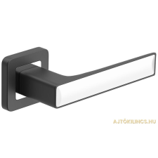 METAL-BUD Deco Négyzetrozettás Antracit/Grafit Szürke Fehér betéttel WC zár és alkatrészei