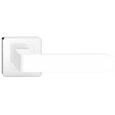 METAL-BUD RIO ajtókilincs kerek rozettás króm + fehér Csak kilincs felső rozettán zár és alkatrészei