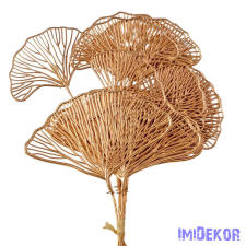  Metál gingko biloba 6 szálas köteg 37cm - Arany dekorációs kellék