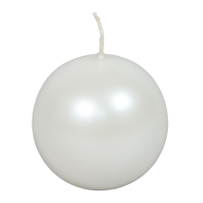  Metál gömb gyertya 56mm fehér dekorációs kellék