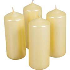  Metál henger gyertya 40x100mm krém 4db/csom (db ár) gyertya