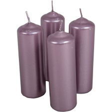 Metál henger gyertya 40x120mm halvány lila 4db/csom (db ár) gyertya