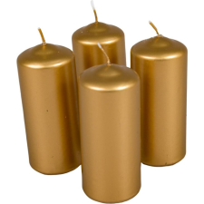 Metál henger gyertya 50x120 mm arany 4db/csom (db ár) gyertya