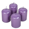  Metál henger gyertya 50x75mm lila 4db/csom (db ár)