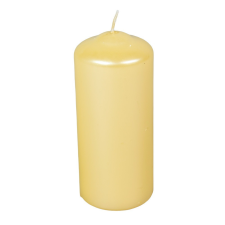  Metál henger gyertya 60x140 mm krém dekorációs kellék