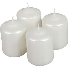 Metál henger gyertya 60x80mm ivory 4db/csom (db ár) gyertya