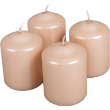  Metál henger gyertya 60x80mm lazac 4db/csom (db ár) gyertya