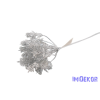  Metál kócos műnövény pick 23,5cm 3 - Ezüst