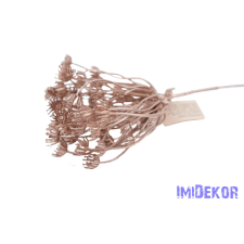  Metál kócos műnövény pick 26cm 1 - Rosegold dekorációs kellék