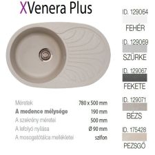 METALAC Venera Plus XGranit Pezsgő mosogató 780x500/190mm 175428 mosogatótálca