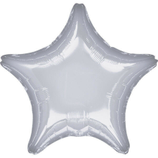 Metallic Silver csillag fólia lufi 48 cm party kellék