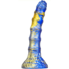 MetallicAnal Fantasy Bamspin – kék-arany dildó, prémium élmény 15 cm-en műpénisz, dildó