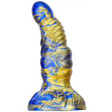 MetallicAnal Fantasy Nirp – prémium kék-arany dildó 15 cm-es változatban műpénisz, dildó