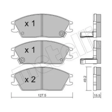 METELLI fékbetétkészlet, tárcsafék 22-0081-1 autóalkatrész