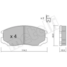 METELLI fékbetétkészlet, tárcsafék 22-0221-1 autóalkatrész