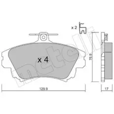 METELLI fékbetétkészlet, tárcsafék 22-0286-0 autóalkatrész