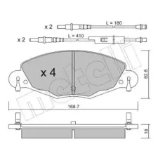 METELLI fékbetétkészlet, tárcsafék 22-0332-0 autóalkatrész