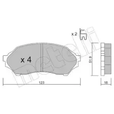 METELLI fékbetétkészlet, tárcsafék 22-0387-0 autóalkatrész