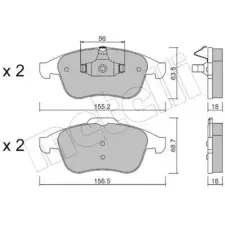 METELLI fékbetétkészlet, tárcsafék 22-0803-1 autóalkatrész