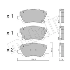 METELLI fékbetétkészlet, tárcsafék 22-1165-0 autóalkatrész