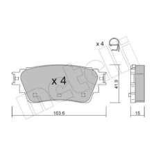 METELLI fékbetétkészlet, tárcsafék 22-1294-0 autóalkatrész