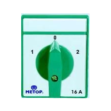 Metop beépíthető ipari kézikapcsoló 3 pólus 10A háromállásu 1-0-2 villanyszerelés